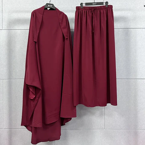 Jilbab pour femmes voilées - couleur rouge